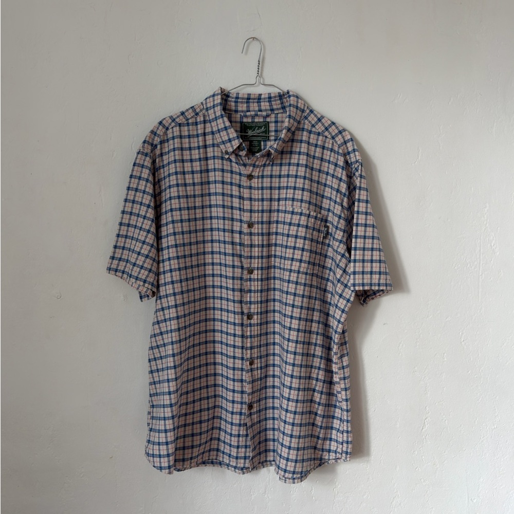 Woolrich Red / White / Blue Plaid Short Sleeve Shirt Men’s Extra Large